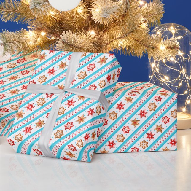 Julgodis kakor Blå Presentpapper (Helgdagar)