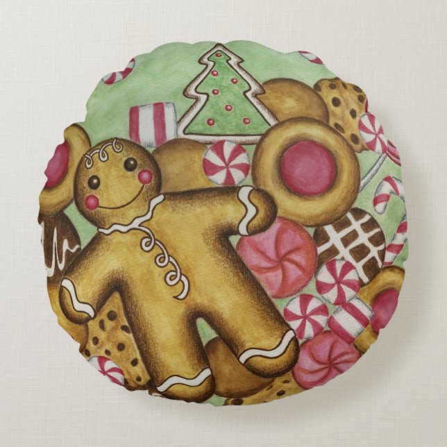 Julgodis kakor Rund kudde  (Framsidan)