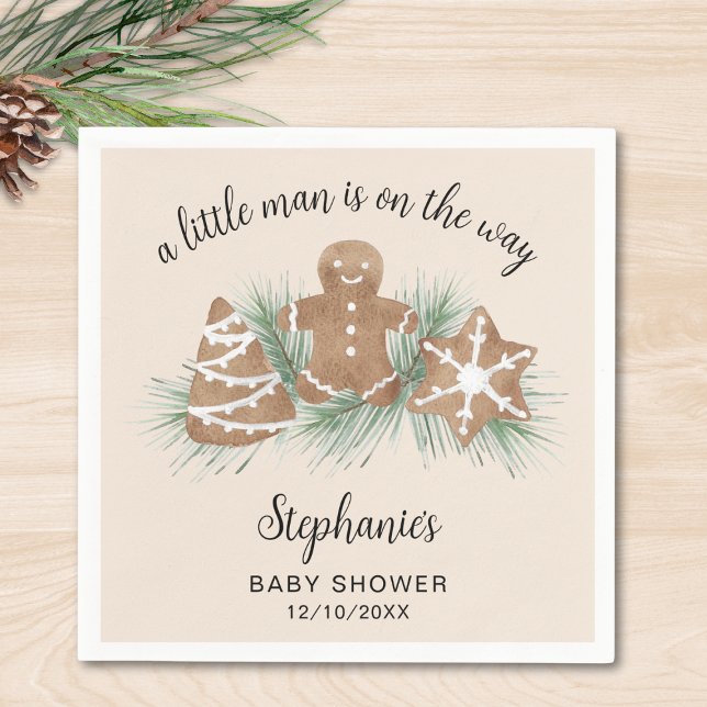 Julgodis Pojke Baby Shower Pappersservett (Skapare uppladdad)