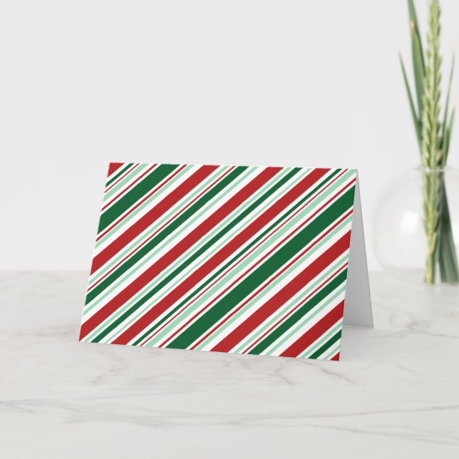 Julgodis Rand: Röd-, Mörk- och myntGrönt Helgkort (Framsida)