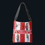 Julgodis Sprinkle 4 Photo Collage Axelväska<br><div class="desc">Julbergaritmer Sprinkle 4 Photo Collage Personlig design med namn</div>