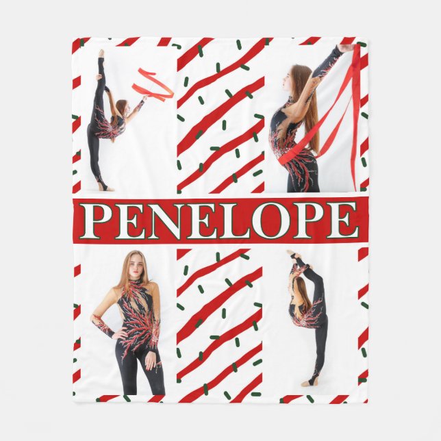 Julgodis Sprinkle 4 Photo Collage Fleecefilt (Framsidan)