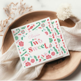 Julgodis Två Söta 2-års Födelsedag Pappersservett