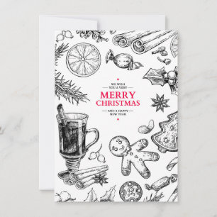 Julgodis vintageillustration. Xmas-helg Julkort