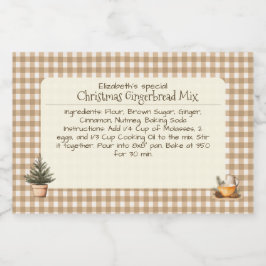 Julgodisblandning Brun Gingham Etiketter