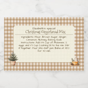 Julgodisblandning Brun Gingham Etiketter
