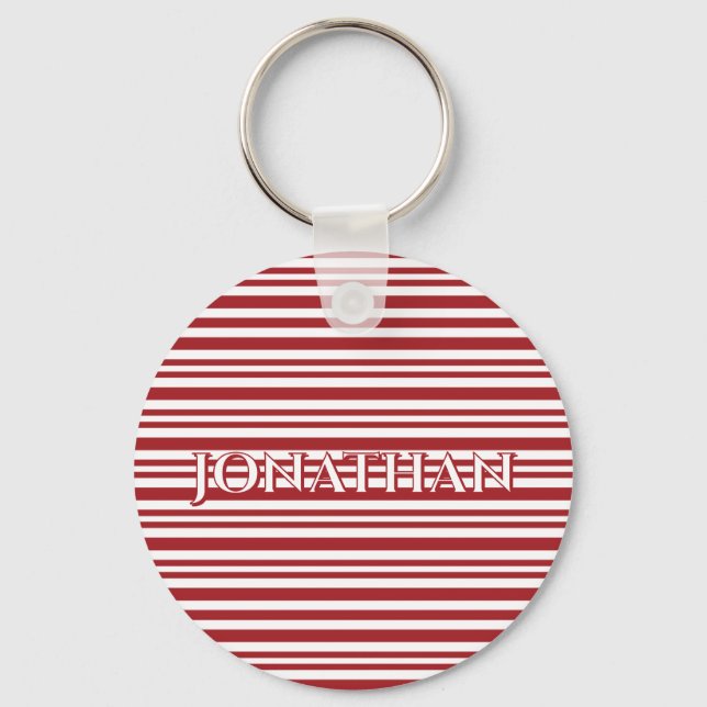 Julgodisrandigt mönster nyckelring (Framsida)