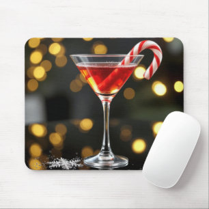 Julgodisstång i en röd drink musmatta