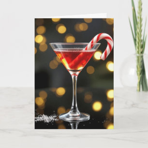 Julgodisstav i en cocktail kort