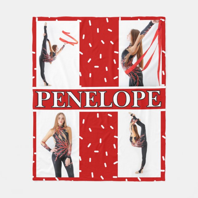 Julgodisströssel 4 fotokollage fleecefilt (Framsidan)