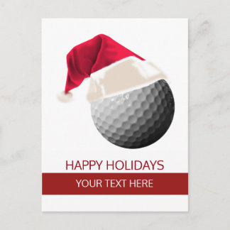 Julgolf Boll Santa Hat-postkort Helg Vykort