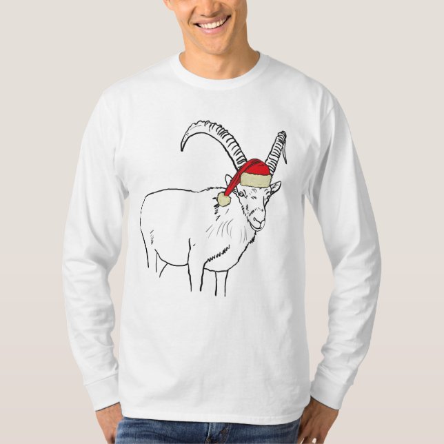 Julgot Funny Festive Santa Animal Humor T Shirt (Framsida)