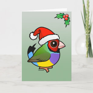 JulGouldian Finch Helgkort