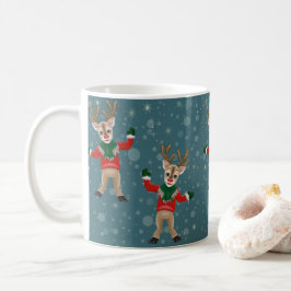 Julgrå Rudolph Rudolph Red nosed Reindeer Kaffemugg
