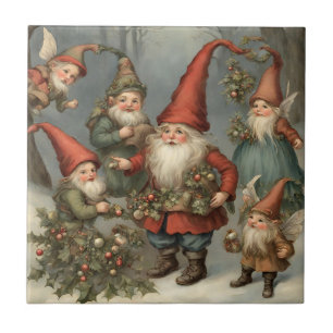 Julgräddarna i Fairy Tale i skogen Kakelplatta