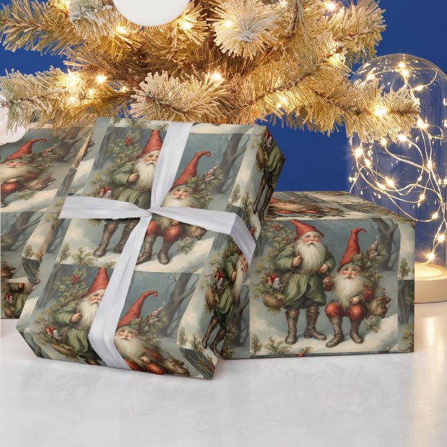 Julgräddarna i Fairy Tale i skogen Presentpapper (Helgdagar)