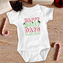 Julgrädddagar Santa Baby Lycklig Holly Days T Shirt