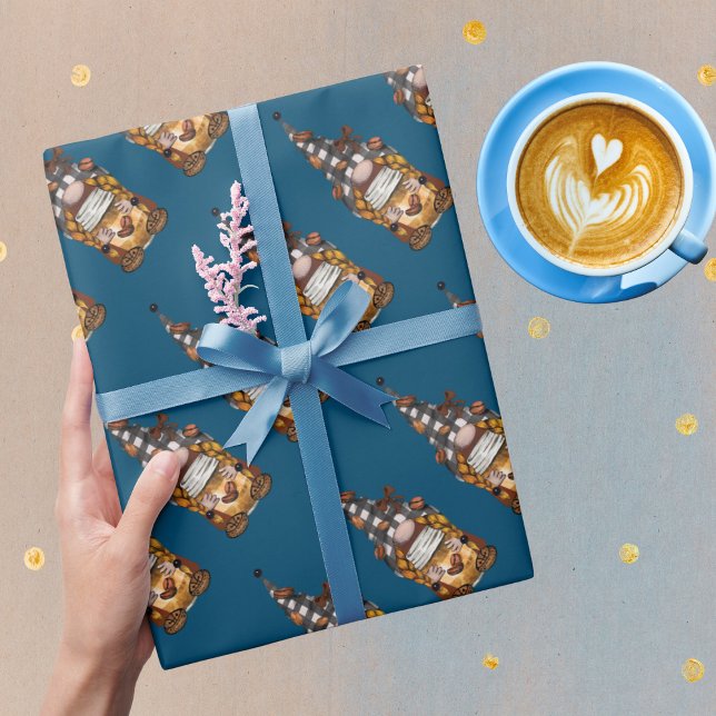 Julgrädddiskar för Cute Coffee-Helgdag Presentpapper (Skapare uppladdad)