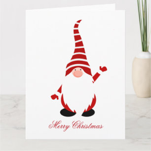 Julgrädddvärg vid Santa helgdag Classic Kort