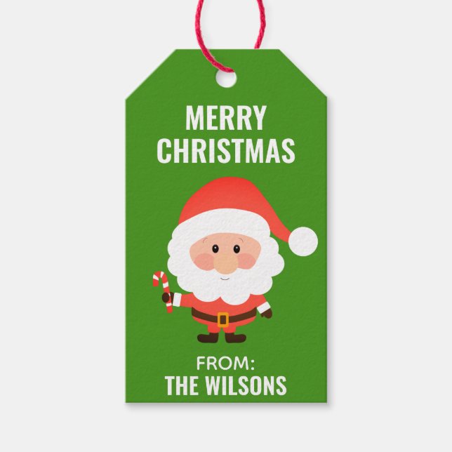 Julgräddfil, Tecknad, jultomtfamiljen Presentetikett (Framsidan)