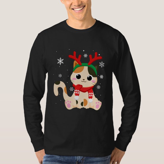 Julgräddkateter Reindeer Antlers för kvinnor T Shirt (Framsida)