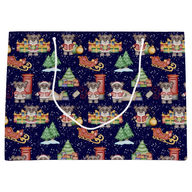 Julgräddmatta Festiva djur Björn (Framsidan)