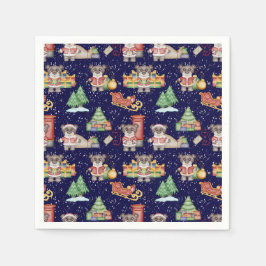 Julgräddmatta Festiva djur Björn Pappersservett