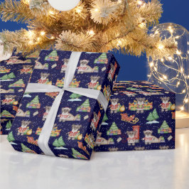 Julgräddmatta Festiva djur Björn Presentpapper