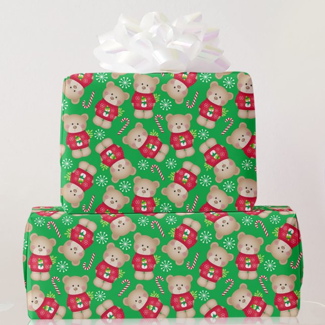 JulgräddNallar Polkagrisar Röda Grönten Presentpapper (Skapare uppladdad)