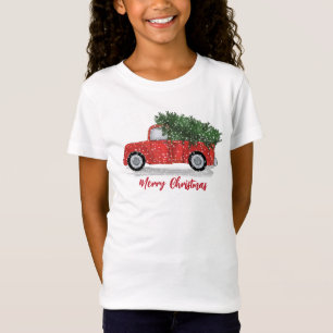 Julgräddvit Viktigt Rustic Red Lastbil Helgdag T Shirt