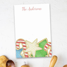 Julgräddvit Whimsical Helgdag Cookies Roligt Post-it Block
