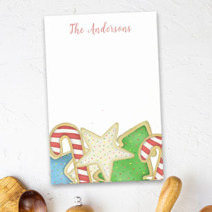 Julgräddvit Whimsical Helgdag Cookies Roligt Post-it Block