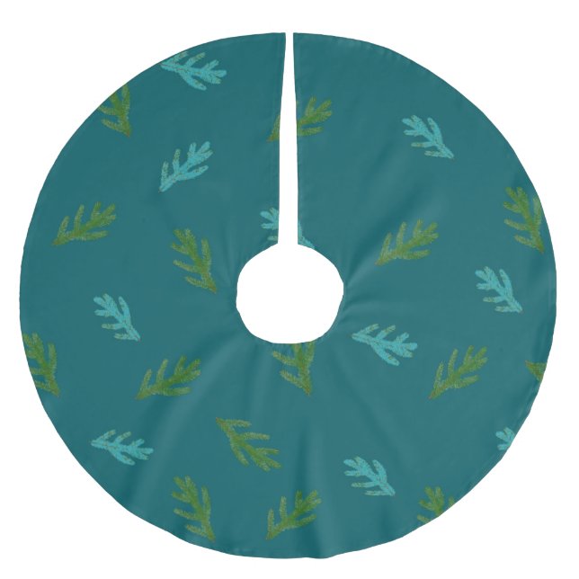 Julgräddwiggar - Små skogar Julgransmatta Borstad Polyester (Framsidan)