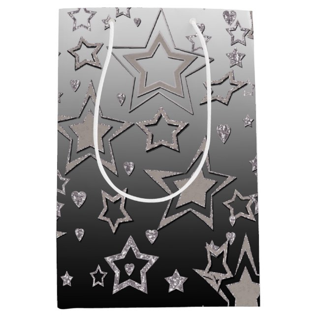 Julgradient glitter shine-konetti-stjärnor fu (Framsidan)