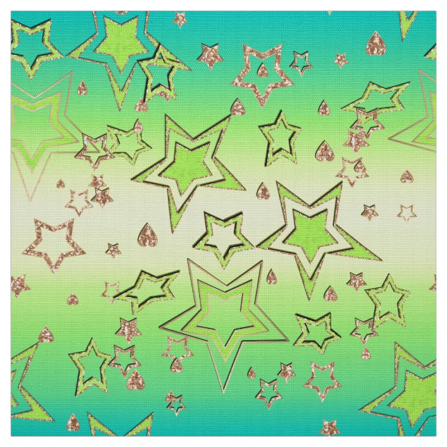 Julgradient glitter shine-konetti-stjärnor fu tyg (Provkarta)