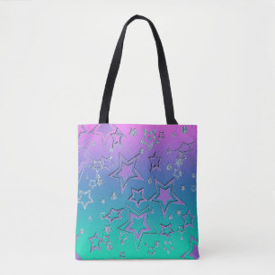 Julgradient glitter shine-konetti-stjärnor fu tygkasse