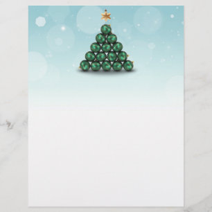 Julgrads brevpapper - Ornament Julgran