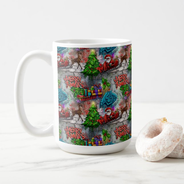 Julgraffiti Kaffemugg (Med munk)