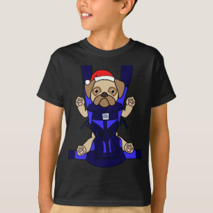 Julgraggen i Santa Baby Pug Funny Cute Hund Pappa T Shirt