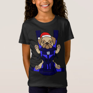 Julgraggen i Santa Baby Pug Funny Cute Hund Pappa T Shirt
