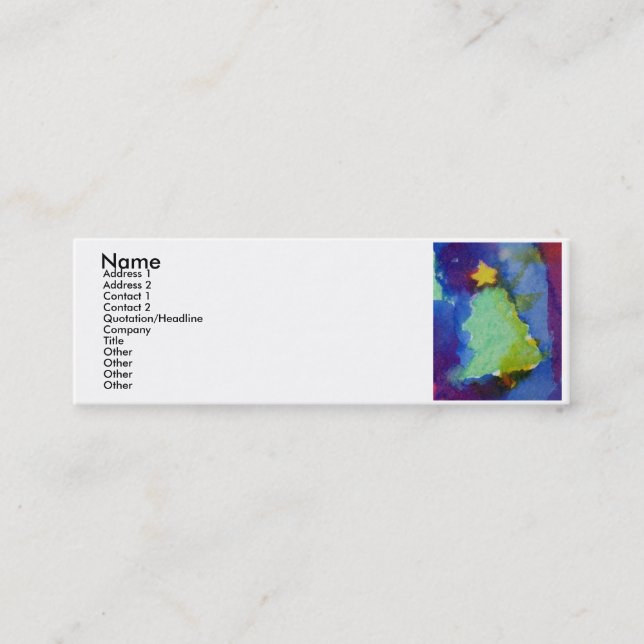 JULGRAN 2 MINI VISITKORT (Framsida)