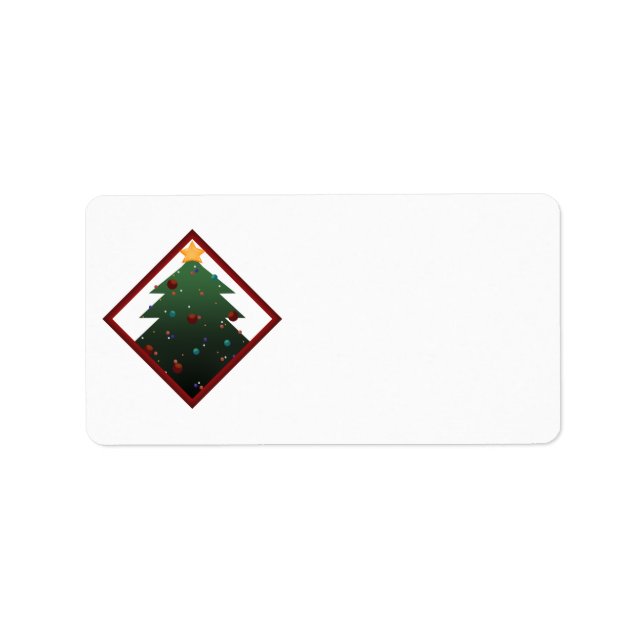 Julgran Adressetikett (Framsidan)