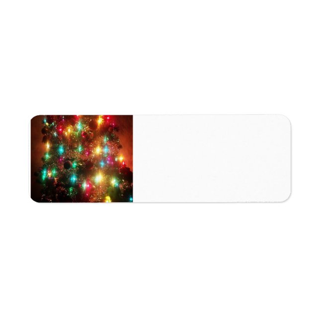 Julgran-adressetikett Returadress Etikett (Framsidan)