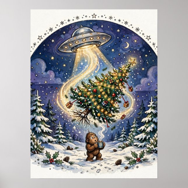 Julgran Affisch för Ufobortförande (Framsidan)