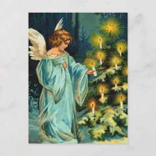 Julgran Angel Helg Vykort