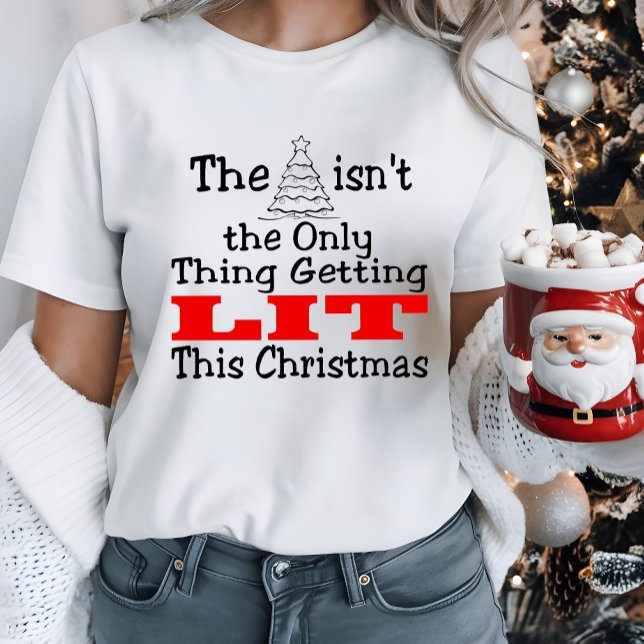 Julgran är inte det enda som lyser t shirt (Skapare uppladdad)