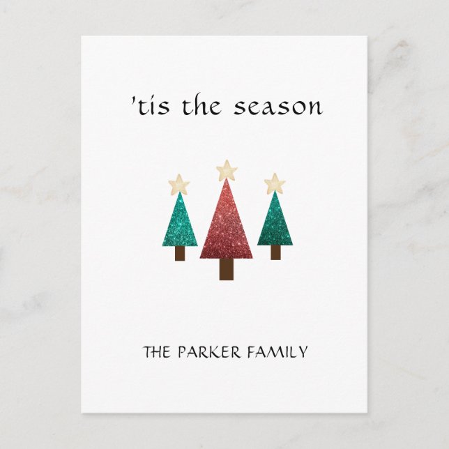 Julgran är julen vykort (Framsida)