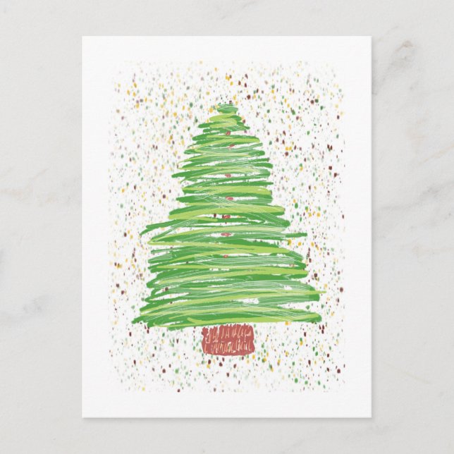 Julgran Art Helg Vykort (Framsida)