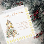 Julgran av snöflingor<br><div class="desc">En jul för träd silhuette fylld med ett lappverk av snöflingor i varmt guld och bruin färg. Chic och ren. Meddelande om anpassade.</div>