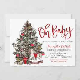 Julgran Baby Shower Inbjudan